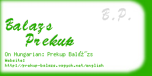 balazs prekup business card